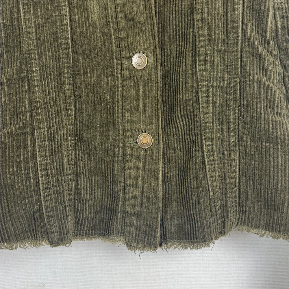 Olive Green Corduroy Pocket Jacket women's medium - Picture 5 of 5